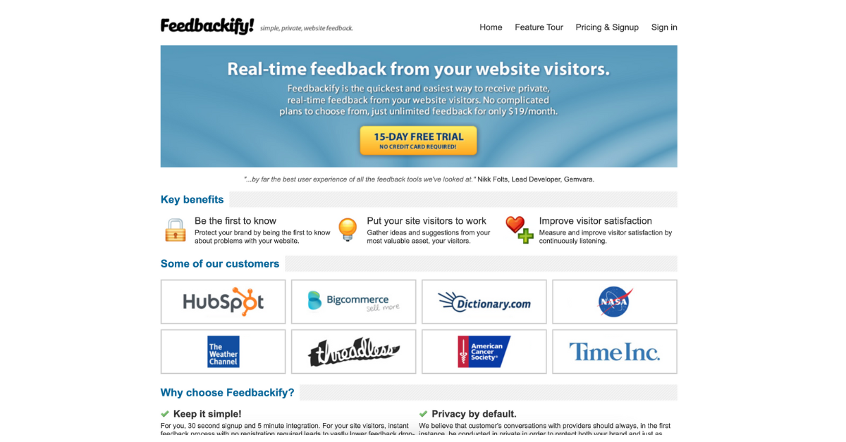 Feedbackify lightweight website feedback widget for collecting basic user insights