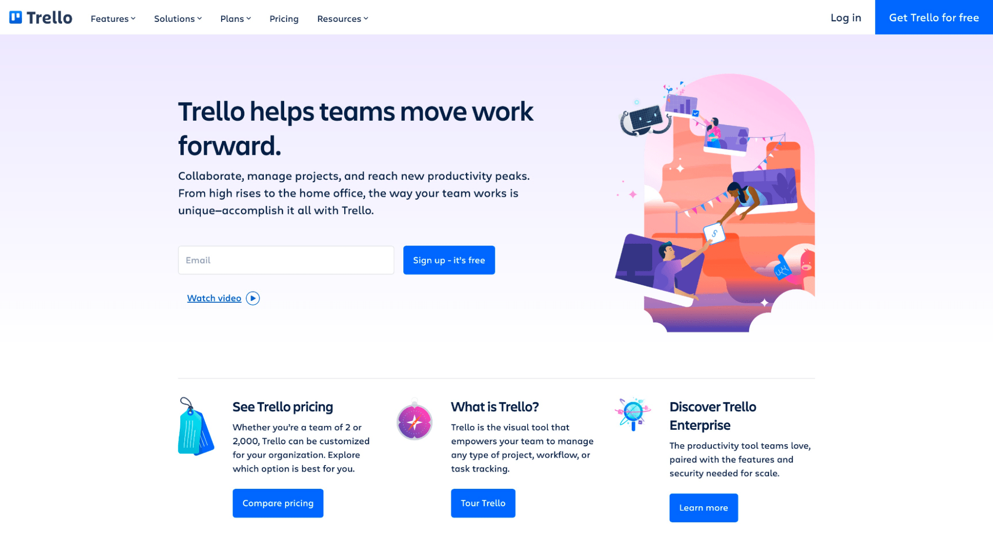 trello homepage