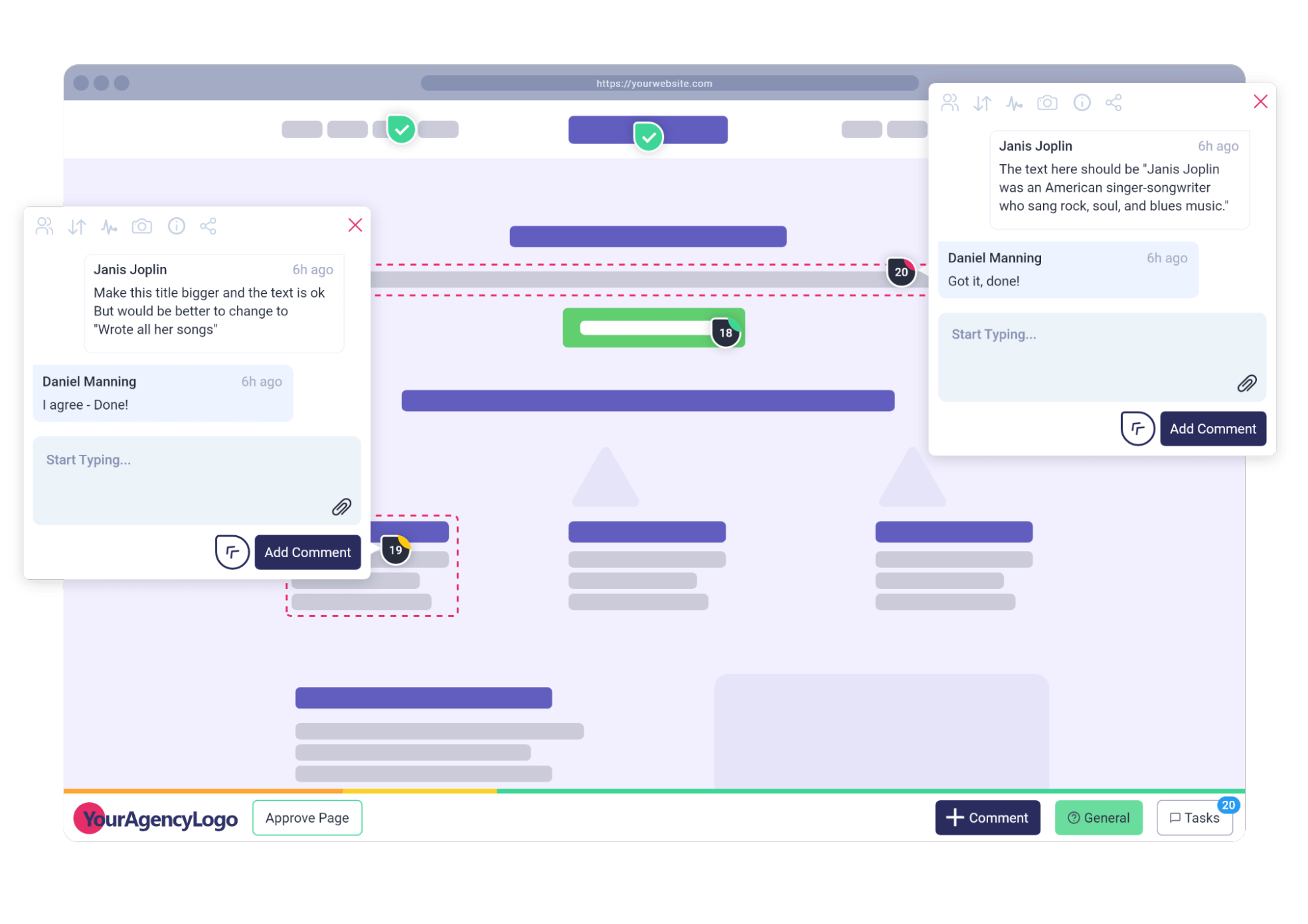 visual feedback and agency project management tool